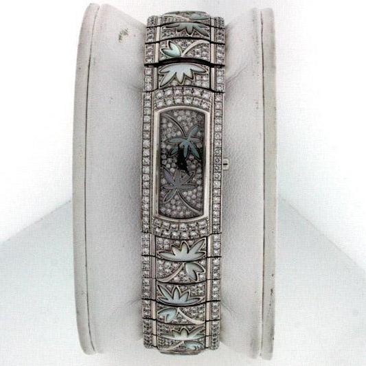 Wholesale Ladies 17mm x 32mm 18k White Gold with Diamonds Watches 