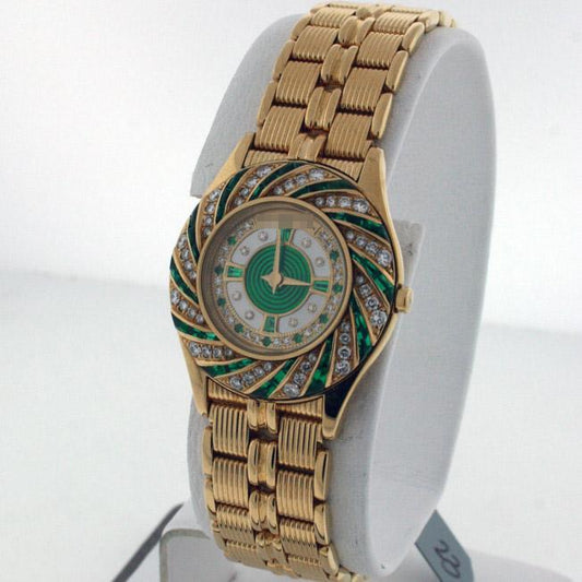 Wholesale Ladies 25mm 18k Yellow Gold Watches 