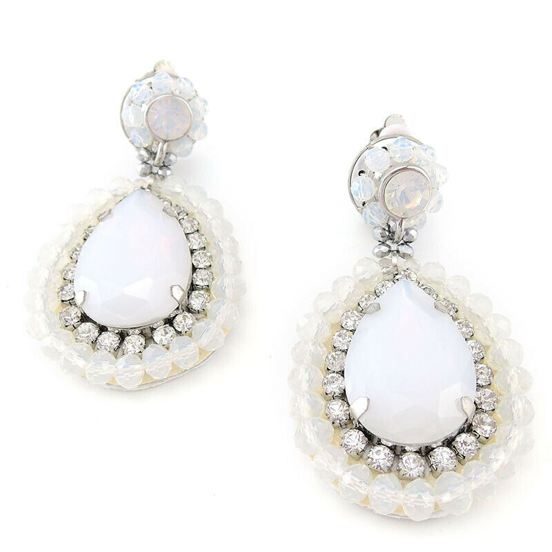 Wholesale Crystal Drop Handmade Earrings Mint Custom Bijoux