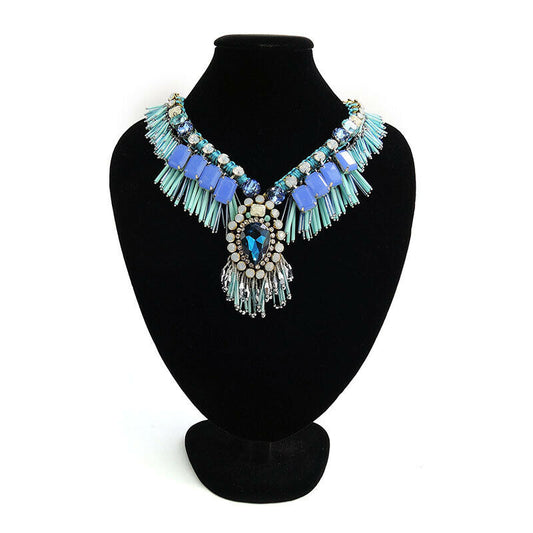 Wholesale Unique Fringed Collar Statement Handmade Necklace Custom Bijoux