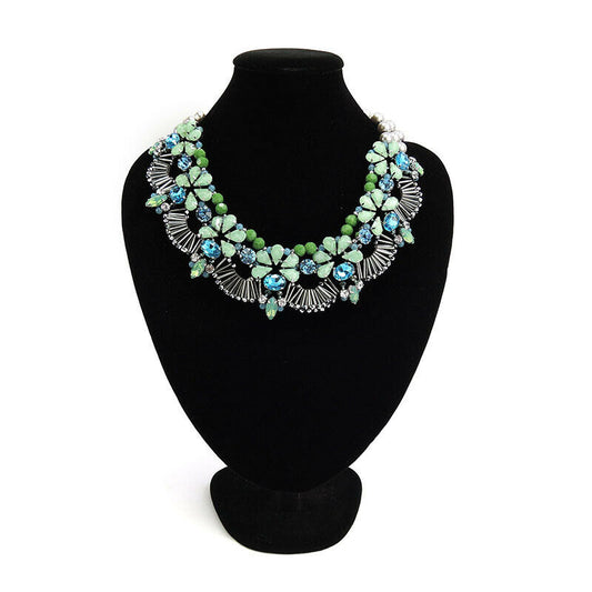 Wholesale Floral Pattern Statement Handmade Necklace Bijoux Custom Jewelry