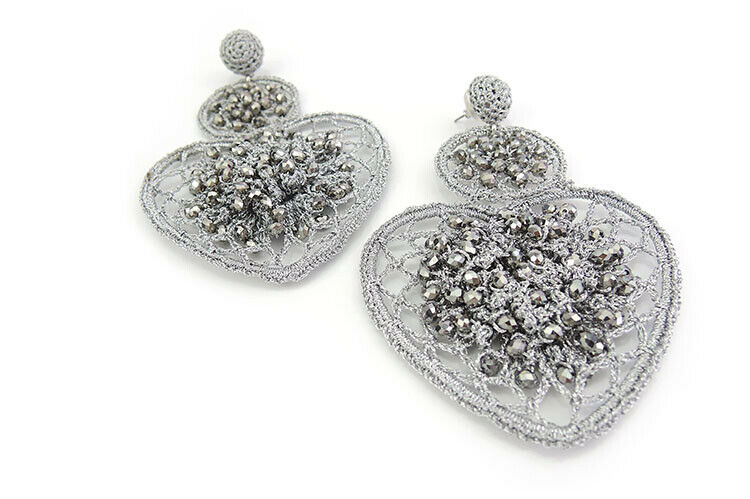 Wholesale White Flower Statement Earrings