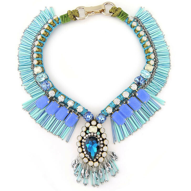 Wholesale Unique Fringed Collar Statement Handmade Necklace Custom Bijoux