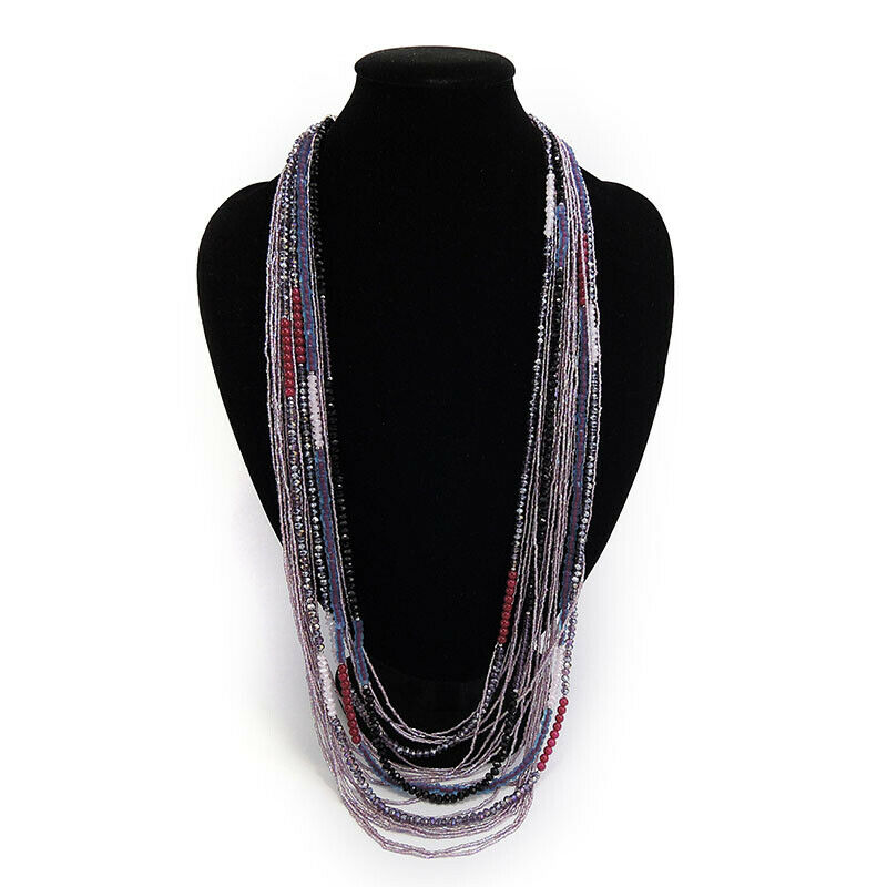 Custom Multi Strands Glass Beads Handmade Necklace Jewellery