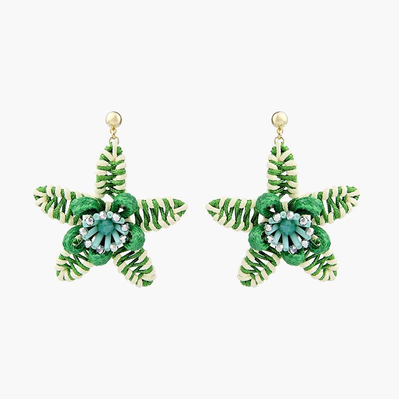 Wholesale Hand Woven Sea Star Handmade Earrings Custom Bijoux