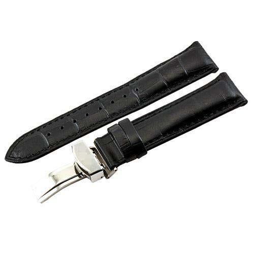 Wholesale Leather Watch Straps JB-20MMSILV_BLK