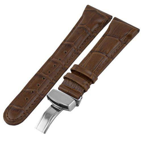 Custom Leather Watch Straps JB-24MMSILV_BRN